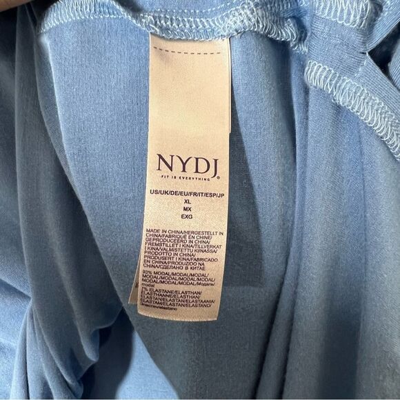 NYDJ Women's Size XL Blue Perfect Tee Three Quarter Sleeve V-Neck T-Shirt - Picture 7 of 10